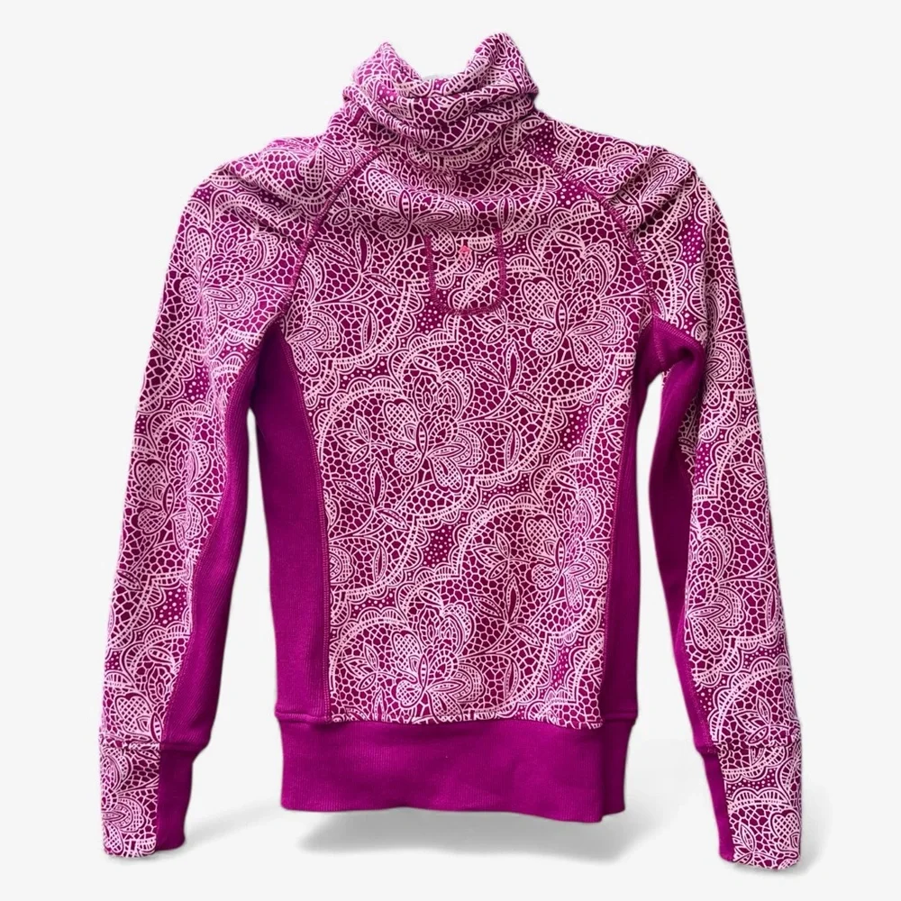 Ivivva by Lululemon Floral Full Zip Active Jacket Pink Size 10